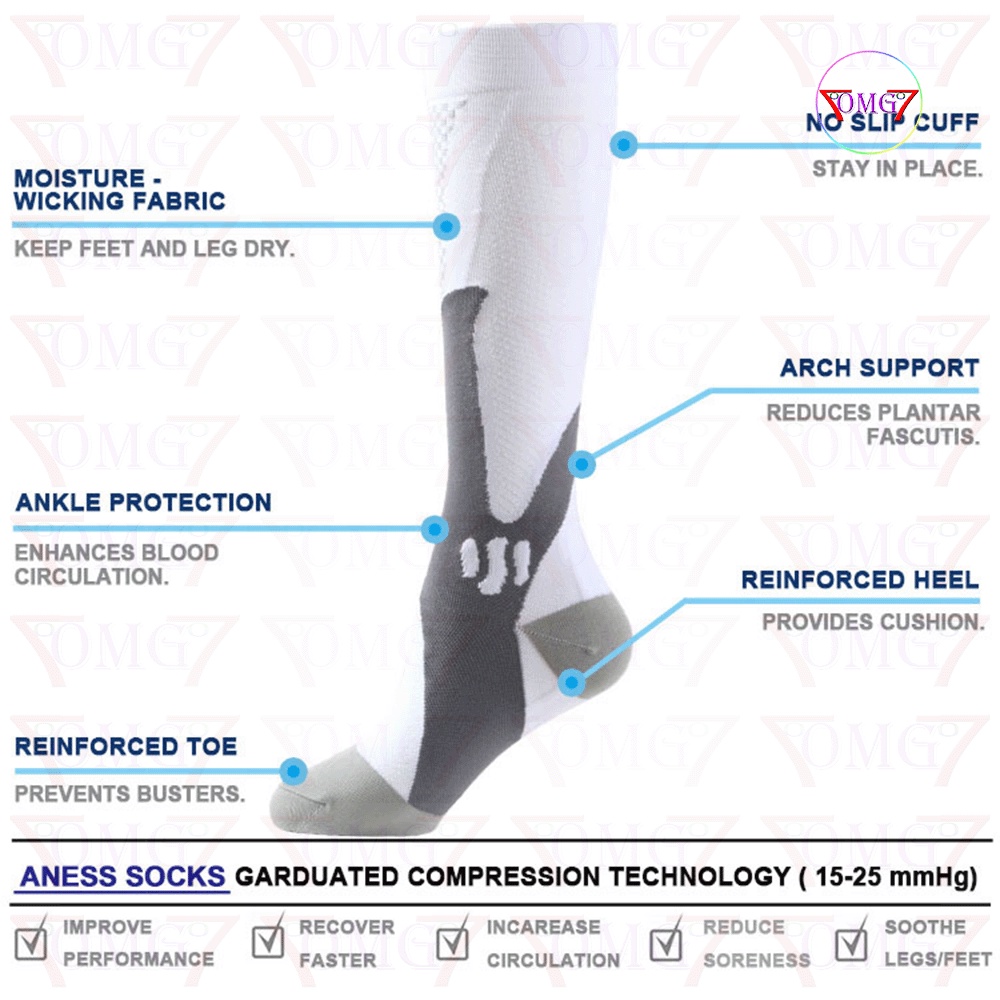 Tât ép chân thể thao,Vớ nén chạy bộ người lớn thoáng khí khô nhanh,làm giảm đau