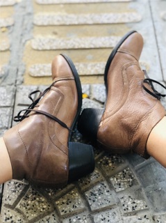 Giày bốt da thật hiệu Ý vintage