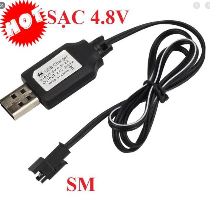 Pin kèm sạc usb 4.8v 2400mah Pin sạc đồ chơi điều khiển giá sỉ