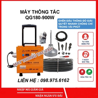 Máy thông cống gq 190 tặng kèm 2 cuộn dây 8mm,16mm