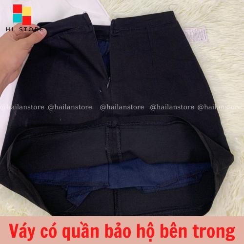 Chân váy chữ A  ngắn ❤️ Chân váy ngắn túi hộp trước chất liệu kaki mềm mịn có quần bảo hộ bên trong Hải Lan Store HL05