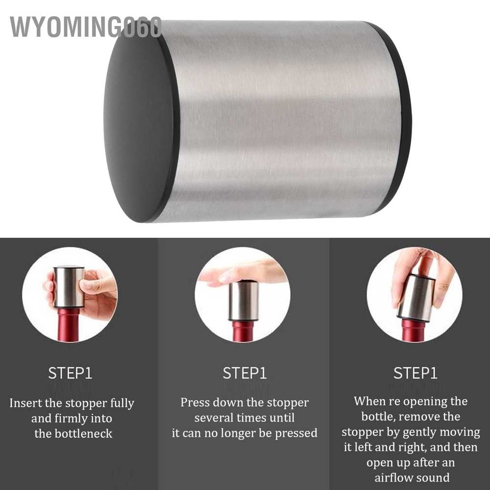 Nút đậy chai rượu bằng thép không gỉ bền nhỏ gọn cho rượu vang