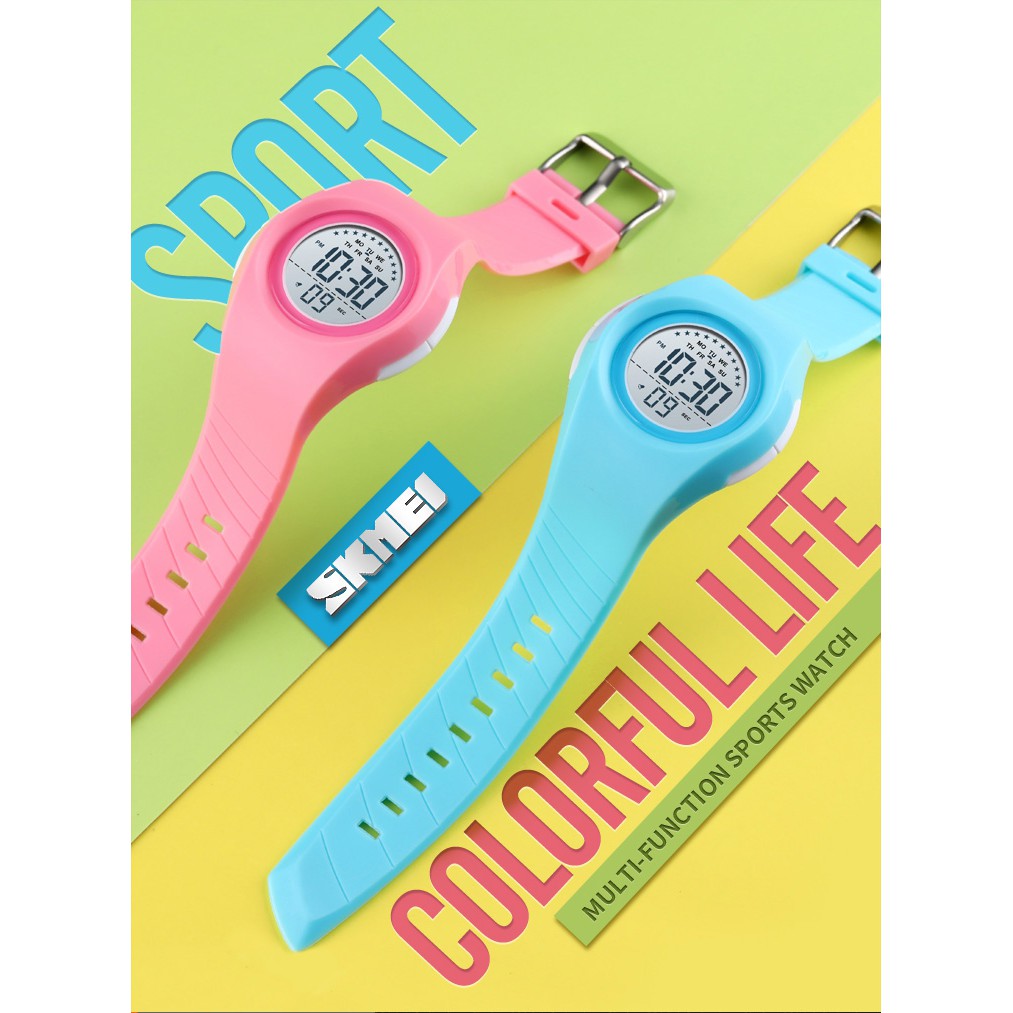 Đồng Hồ Điện Tử SKMEI Bấm Giờ/Báo Thức/Hiển Thị Tuần Dây Đeo PU Phong Cách Thể Thao Cho Bé | BigBuy360 - bigbuy360.vn
