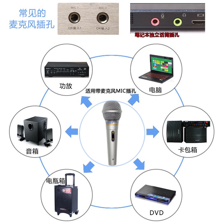 Micro Karaoke Chống Hú, Độ nhạy - hút âm cao - TOP Mic Hát Karaoke mẫu mới,Mic karaoke xingma. Bảo hành 12 tháng