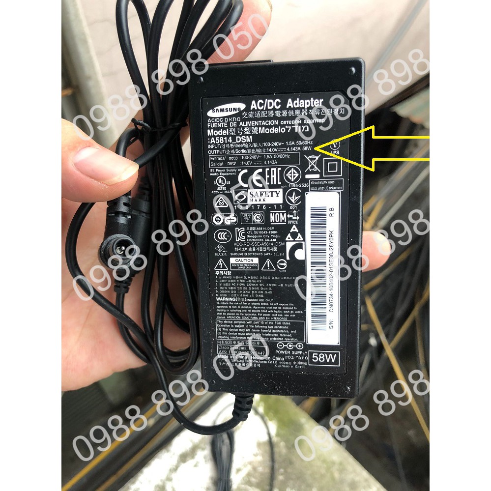 Adapter nguồn Samsung A5814-DSM loại tốt