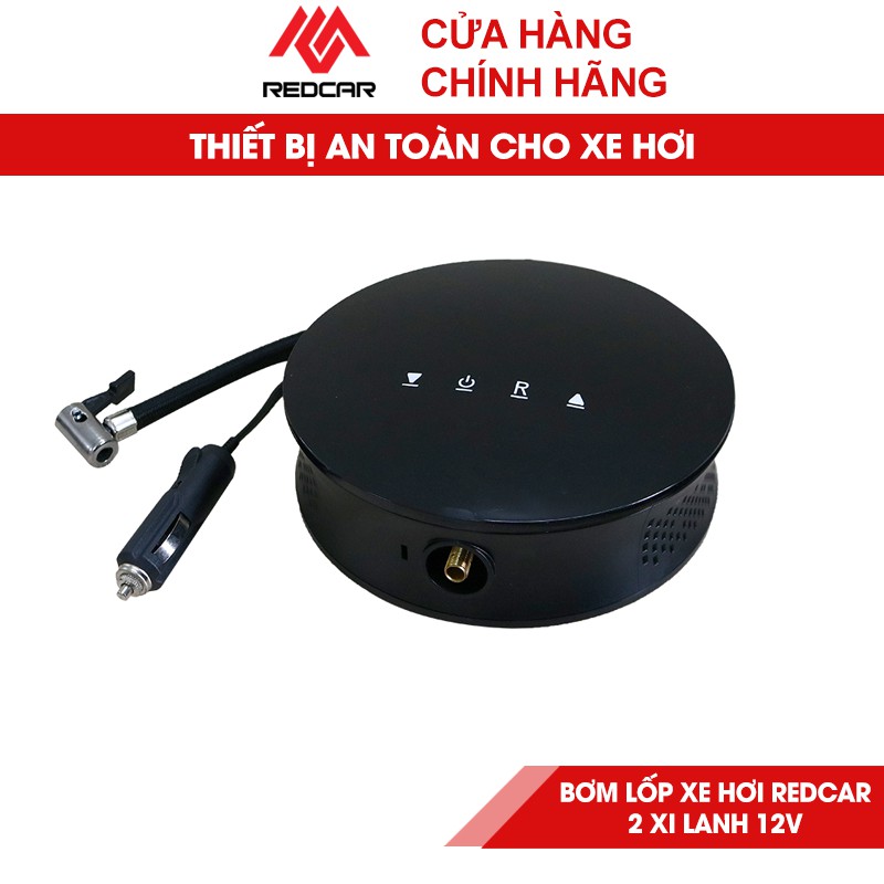 Bơm lốp mini 12V Redcar dành cho xe hơi màn hình kĩ thuật số LCD, bơm lốp ô tô tự ngắt bảo hành 6 tháng