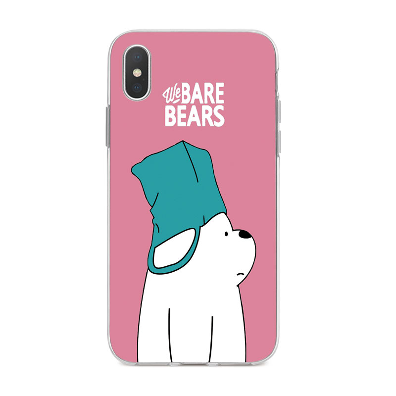 Ốp điện thoại silicon TPU dẻo họa tiết 3 chú gấu dễ thương cho iPhone X 6 6s 6Plus 6s Plus 7 7Plus 8 8Plus 5 5s SE