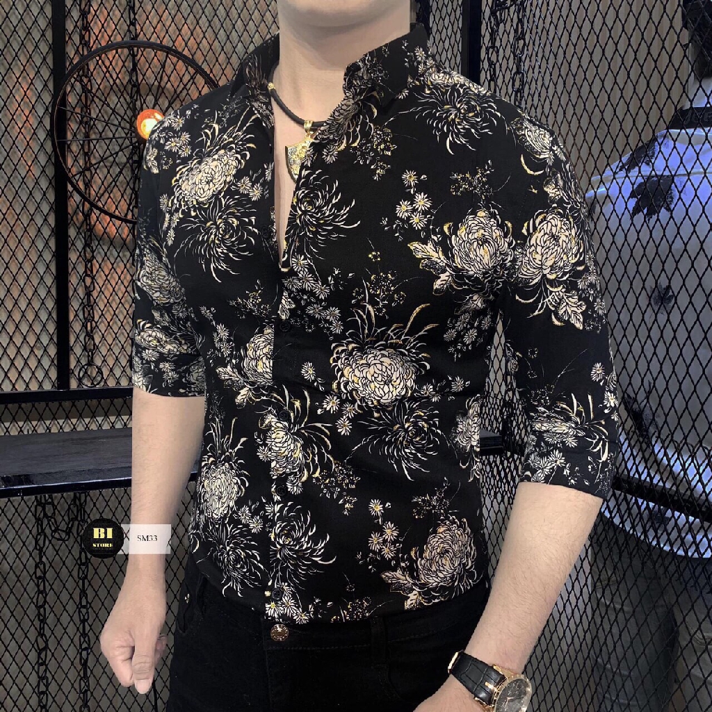 Áo sơ mi nam có cổ sơmi đôi đẹp hàn quốc giá rẻ họa tiết TCS 68 | BigBuy360 - bigbuy360.vn