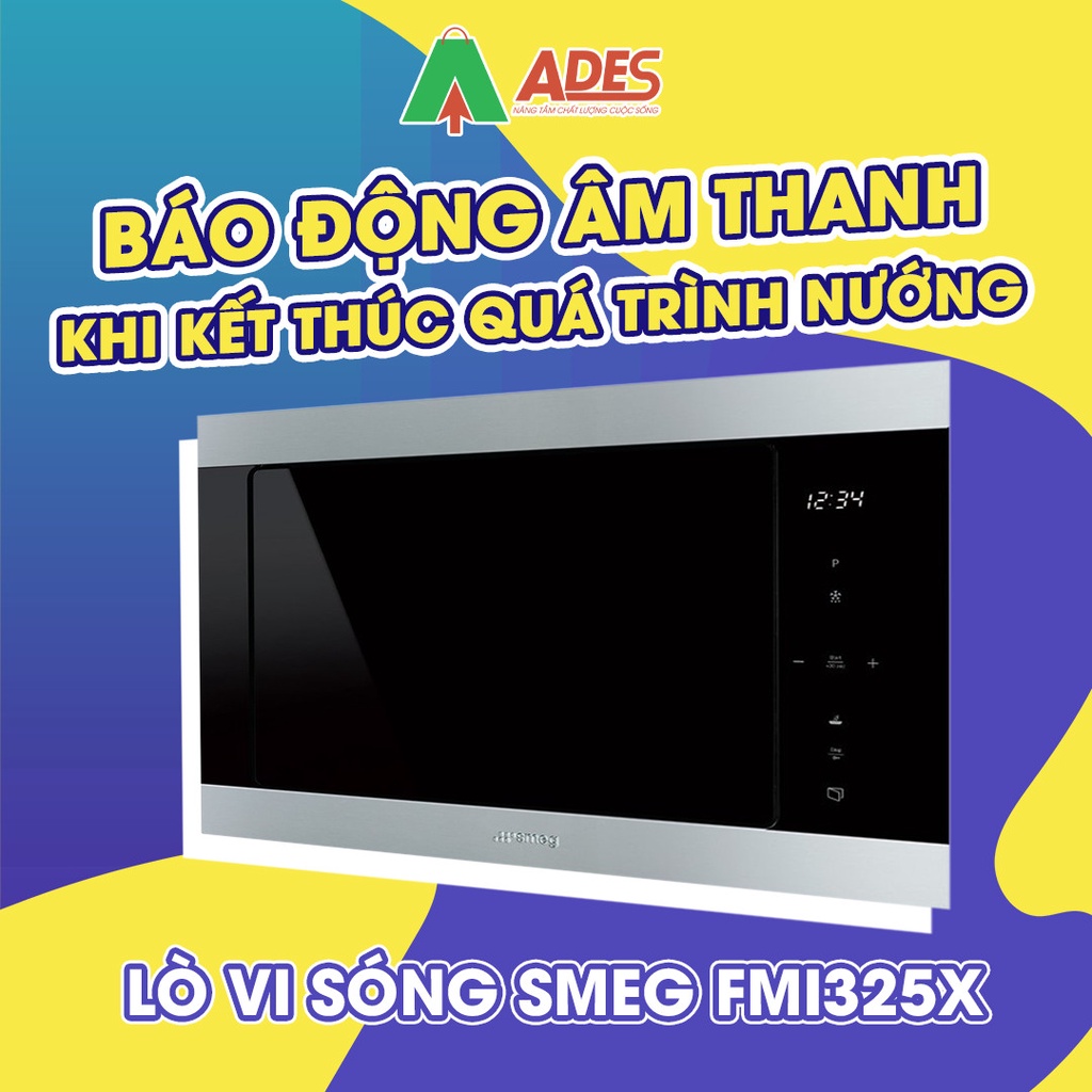 [Mã 154ELSALE2 giảm 7% đơn 300K] Lò Vi Sóng Smeg FMI325X - Bảo Hành Chính Hãng