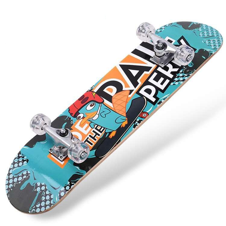 Ván Trượt Thi Đấu Cỡ Lớn Skateboard Mặt Nhám Bánh Cao Su Chiều Dài 80cm.