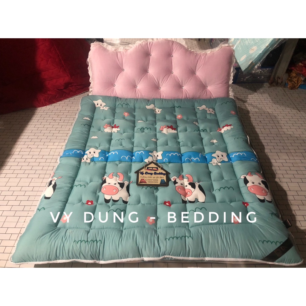 Tấm ĐỆm Topper Nệm Dày 6-8cm DUNa-Home Chất vải cotton poly Xuất Nhật Tối ưu diện tích gọn nhẹ cho không gian hẹp