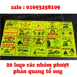 20 logo phượt các tỉnh phản quang tổ ong