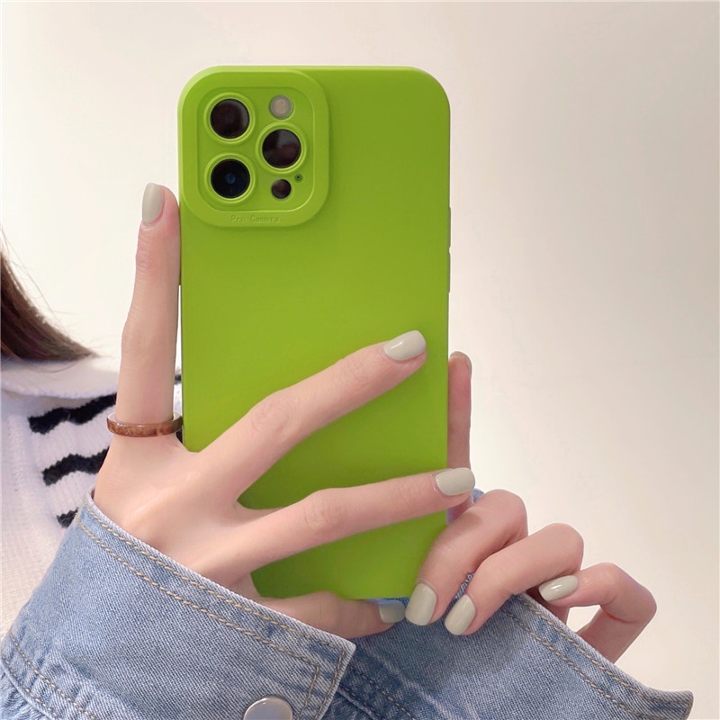 Ốp Điện Thoại Tpu Dạ Quang Màu Xanh Lá Cây Hình Đôi Mắt Thiên Thần Thân Thiện Với Da Cho iPhone 13 12 11 promax X XR XS MAX 7