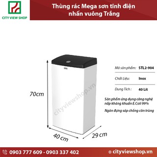 Thùng rác Fitis  Mega nhấn 40 lít STL2