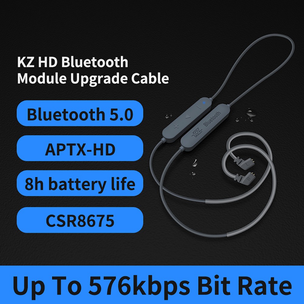 KZ 0.75mm B/C Pin Bluetooth 5.0 Earphones Cable for ZST/ZS10 ZSN/ZSNpro/ZS10pro