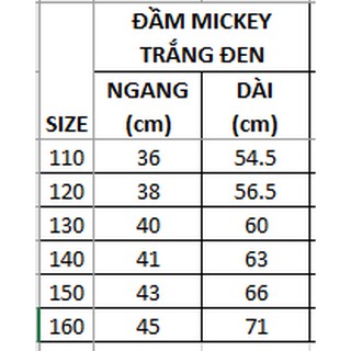 ĐẦM MICKEY CHO BÉ GÁI