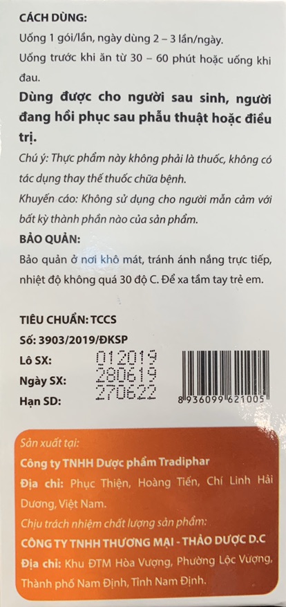 Gel Dạ Dày OLANS KITS -Hộp 20 gói - trung hoà acid, giảm đầy hơi, ợ hơi, ợ chua, trào ngược thực quản