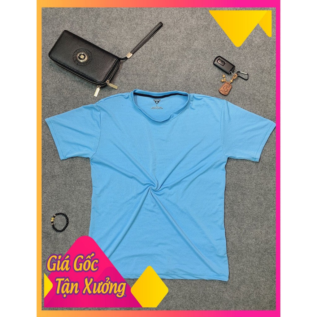 Áo cộc tay cho nam chất liệu thun lạnh mềm mịn 4 chiều thoáng mát 3 Màu Xanh Ngẫu Nhiên - TM06