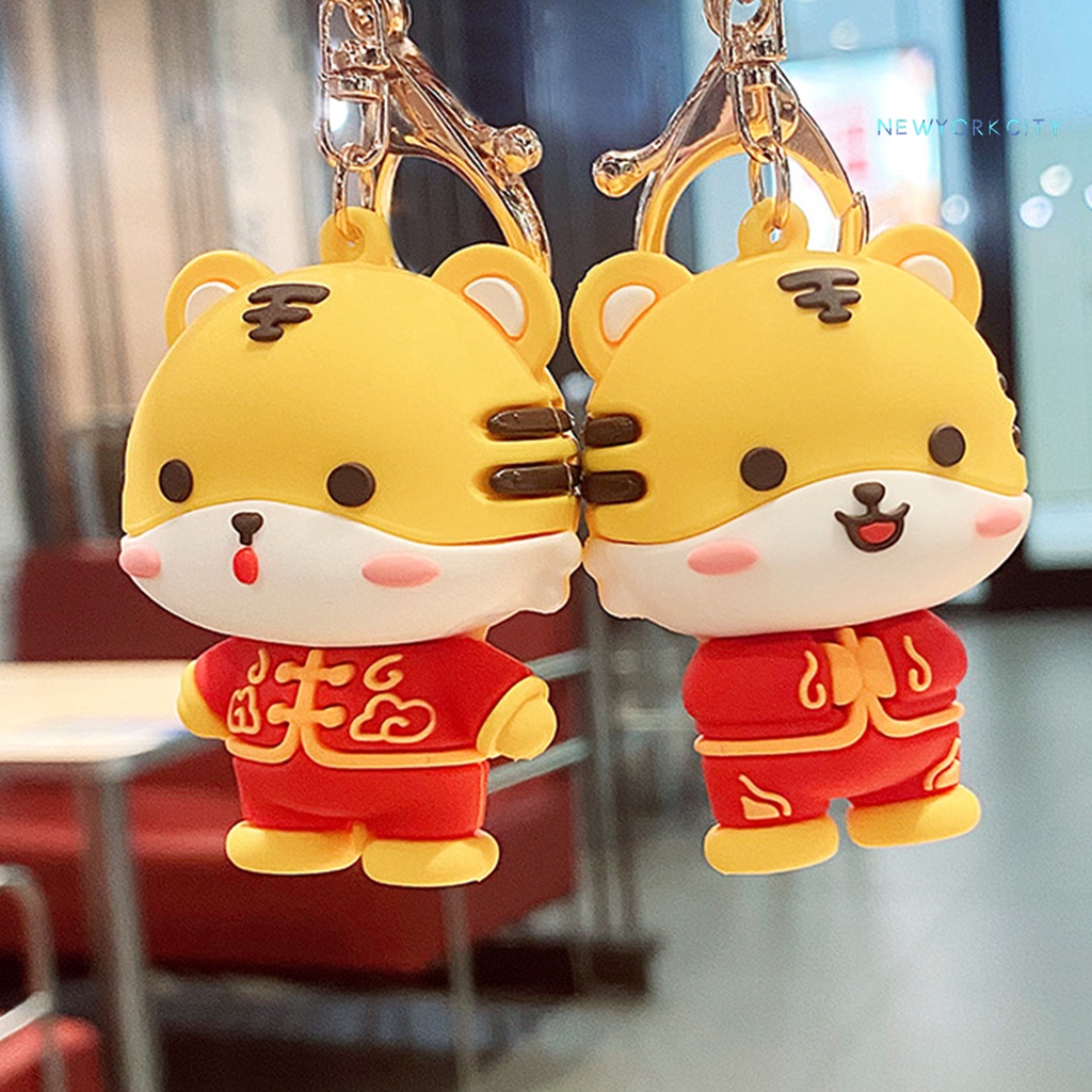 Móc khóa hình con hổ bằng PVC sáng tạo 2022 năm mới 2022