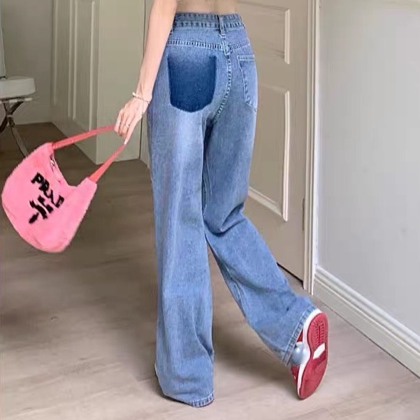 Quần Jeans dài cạp cao, quần jeans ống rộng_mẫu mới nhất j21