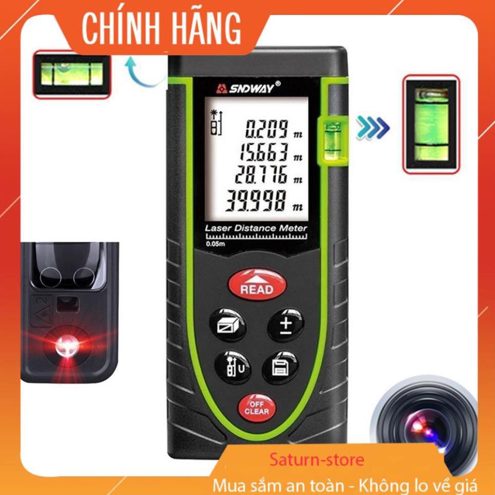 Thước đo khoảng cách Lazer SNDWAY SW-M60 Loại 60M kết quả chính xác, cam kết bảo hành 12 tháng