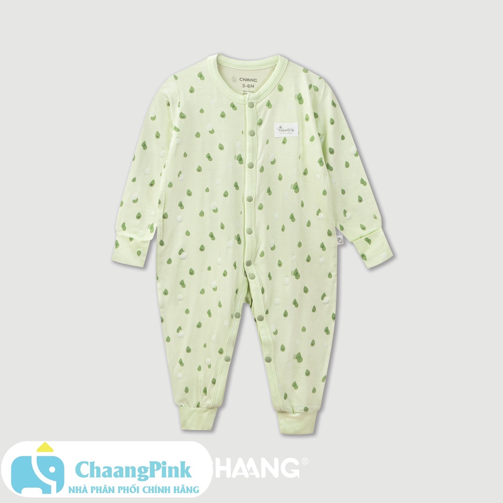 Chaang Body dài cúc giữa sơ sinh SUMMER xanh lá