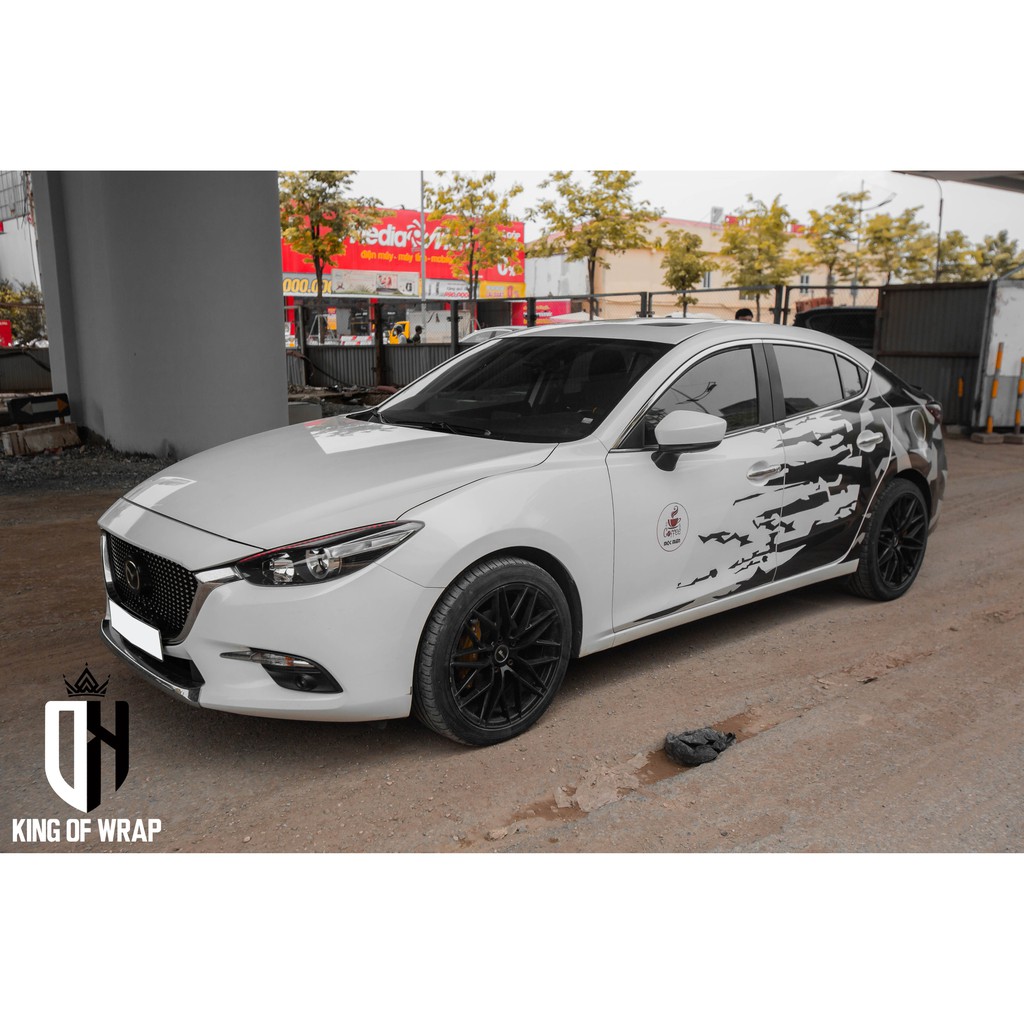 Tem xe ô tô Mazda thể thao cao cấp 3 lớp