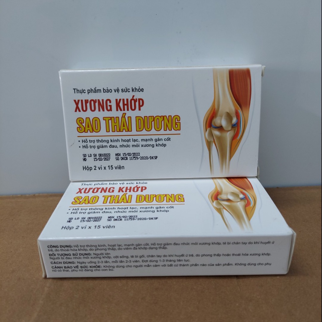 Viên xương Khớp Sao Thái Dương - Hộp 30 viên