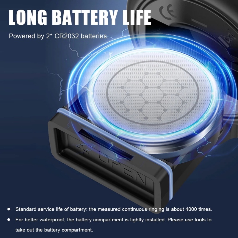 Chuông Xe Đạp Điện 120db Cảnh Báo Âm Thanh Lớn / IPX4 Chống Thấm Nước Sử Dụng Pin