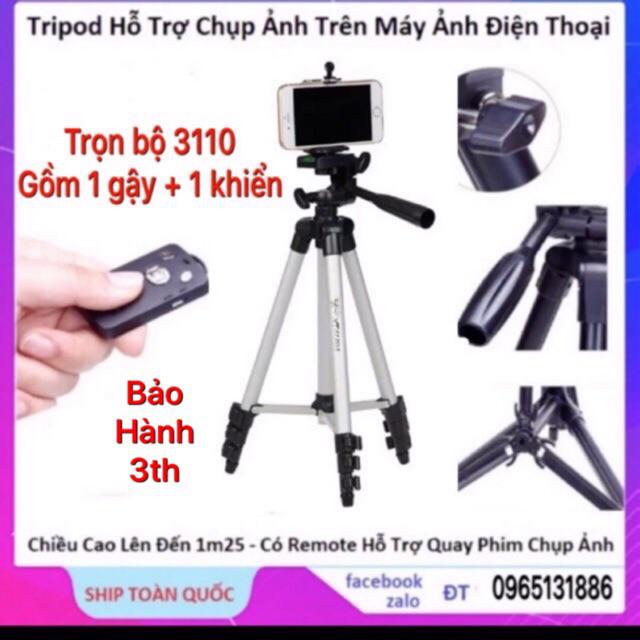 Bán Gậy TRIPOD 3110  CỨNG CÁP CHẮC CHẮN  - TẶNG KÈM REMOTE CHỤP HÌNH ( mua 2 tặng 1 ốp ) Siêu rẻ