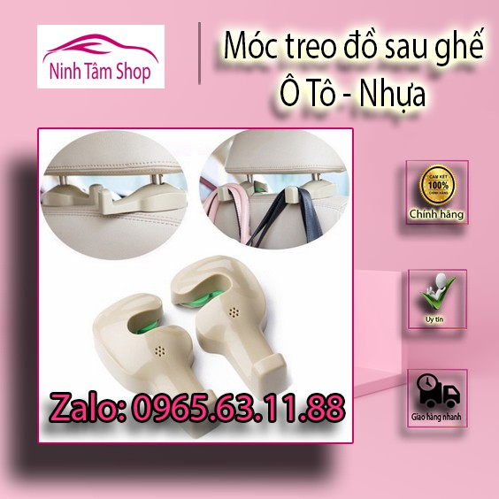 Móc treo đồ sau ghế Ô Tô Nhựa ABS Chịu Lực Tốt, Móc Đồ Gọn Gàng Tiện Lợi Loại 1