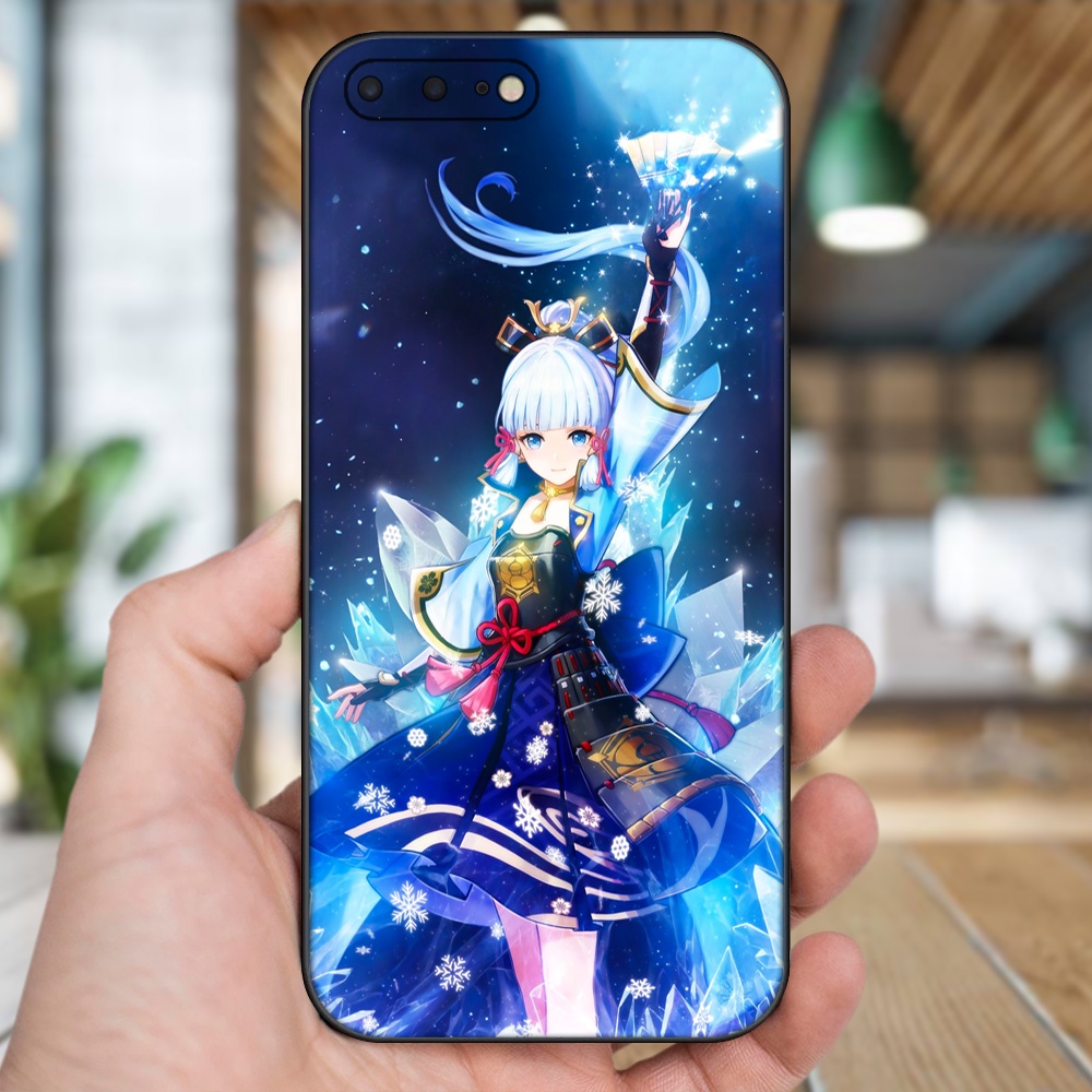 Ốp lưng iPhone 7 Plus, 8 Plus dẻo đen cạnh vuông in hình Ayaka Genshin Impact