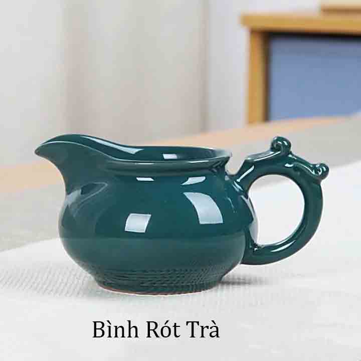 Bộ Ấm Trà Hoa Sen Cổ Điển Cao Cấp  - Kèm hộp quà tặng.