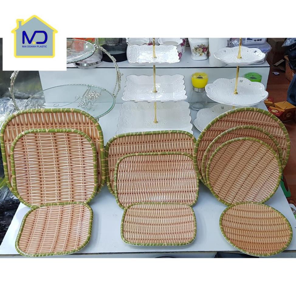 (siêu phẩm) Mẹt phíp giả mây tre đan ( Tròn )