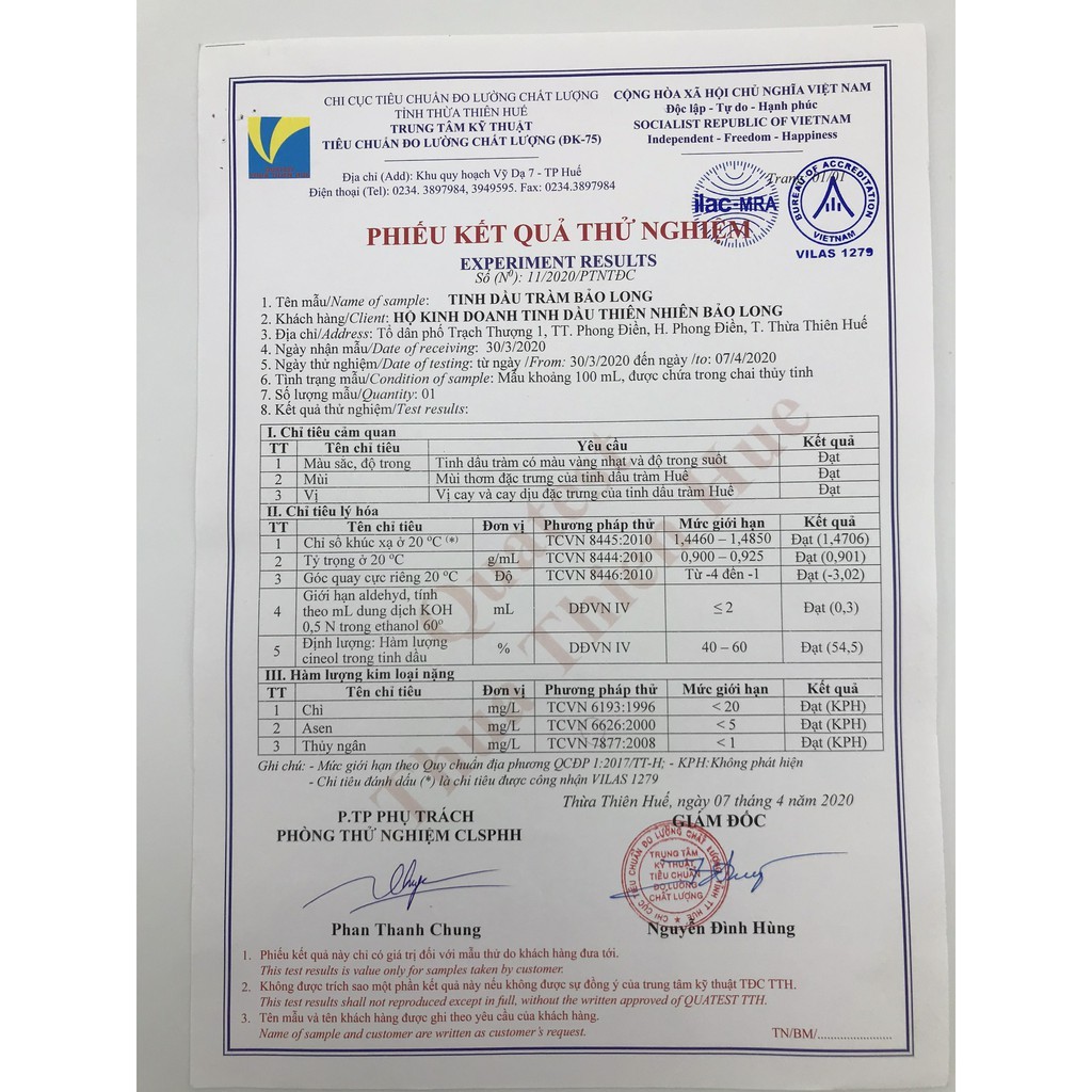 Tinh dầu tràm Bảo Long: Chai 100ml