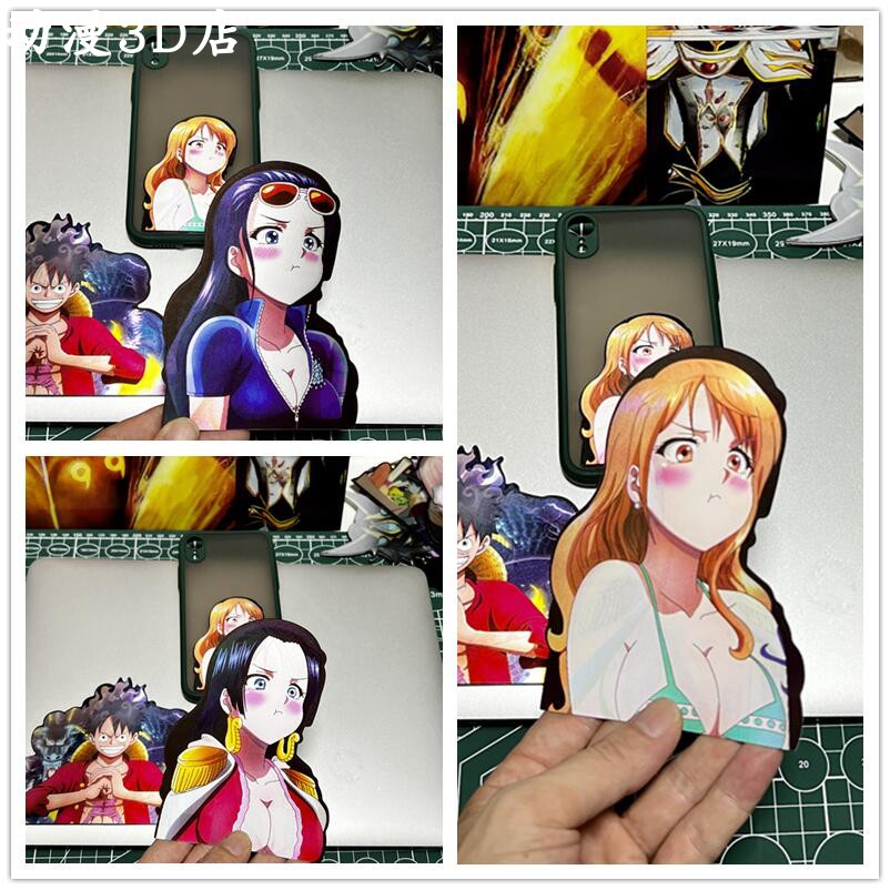 One Piece Fifth Gear Luffy 3D Gradient Sticker Illusion Car Sticker Decal cho Hành lý, Máy tính xách tay, Tủ lạnh và hơn thế nữa
