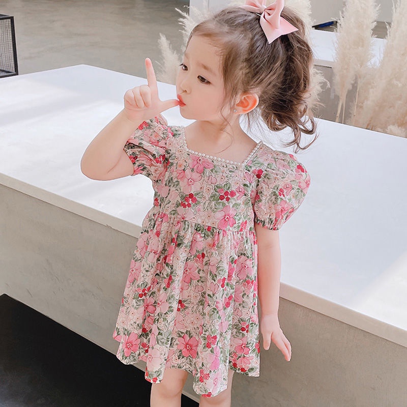 Đầm Công Chúa Mùa Hè Phong Cách Hàn Quốc Kiểu Mới Cho Bé Gái