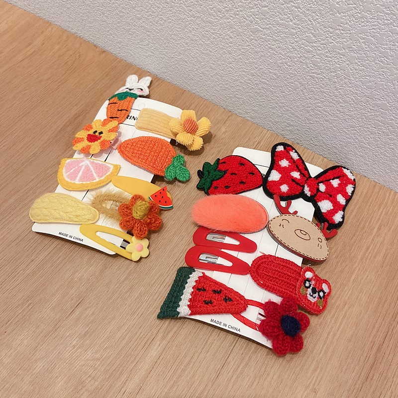 Bộ Kẹp Tóc Kiểu Dáng Hoạt Hình Dễ Thương Cho Bé Gái