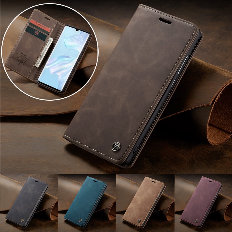 Sang Trọng Bao Da Điện Thoại Nắp Lật Kèm Ngăn Đựng Thẻ Cho Huawei P40 P30 P20 Lite / Pro Nova 7i Mate 30 Pro Ốp