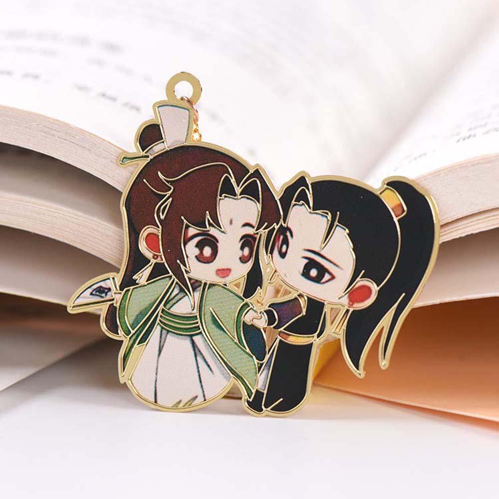 Thẻ Đánh Dấu Sách Bằng Kim Loại Phối Tua Rua Hình Anime Sáng Tạo Làm Quà Tặng Cho Học Sinh