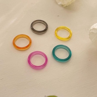 Set nhẫn nhiều màu Hàn Quốc