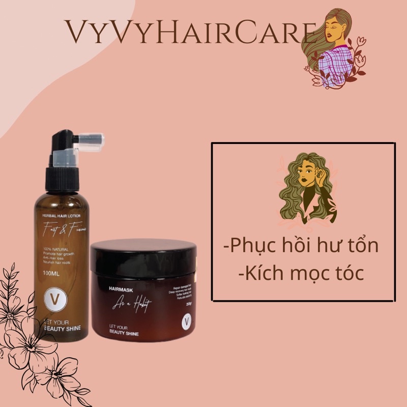 Combo Ủ P h ụ c H ồ i +Xịt bưởi VyVyHairCare