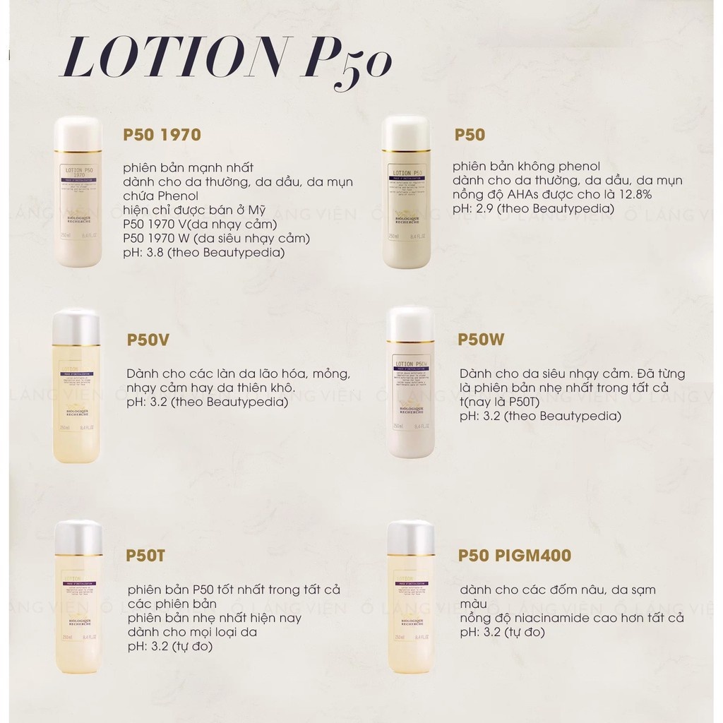 Lotion dưỡng da Biologique Recherche P50 Pigm 400 phục hồi làn da - Verkin Store