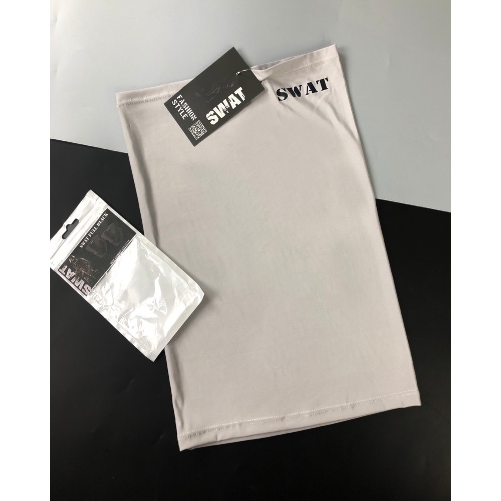 Khăn đa năng Xám Swat cao cấp - vải xịn siêu co dãn, mát mịn/ khăn ống phượt