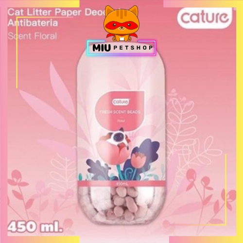 Viên khử mùi cát mèo Cature, Viên khử mùi hôi cát mèo - Hộp 450ml