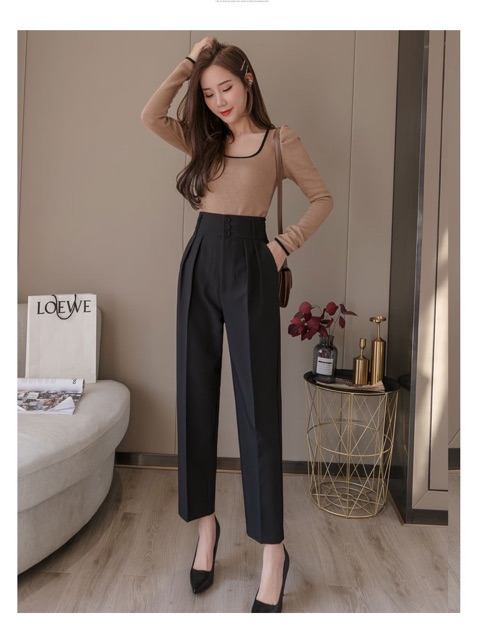 [ Mã FAMAYWA giảm 10K đơn 50K] Quần Baggy Cạp Cao 3 Cúc 💓 Hàng Hót 💓 | BigBuy360 - bigbuy360.vn