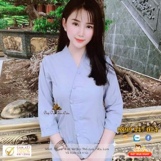 Đồ phật tử - M060 - Bà Lai Nút Bọc Thêu Hoa