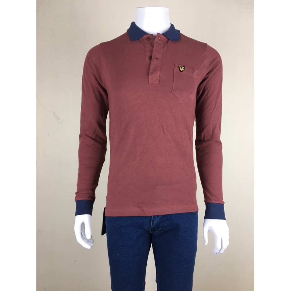 Áo thun dài tay phối cổ VNXK hiệu Lyle&Scott