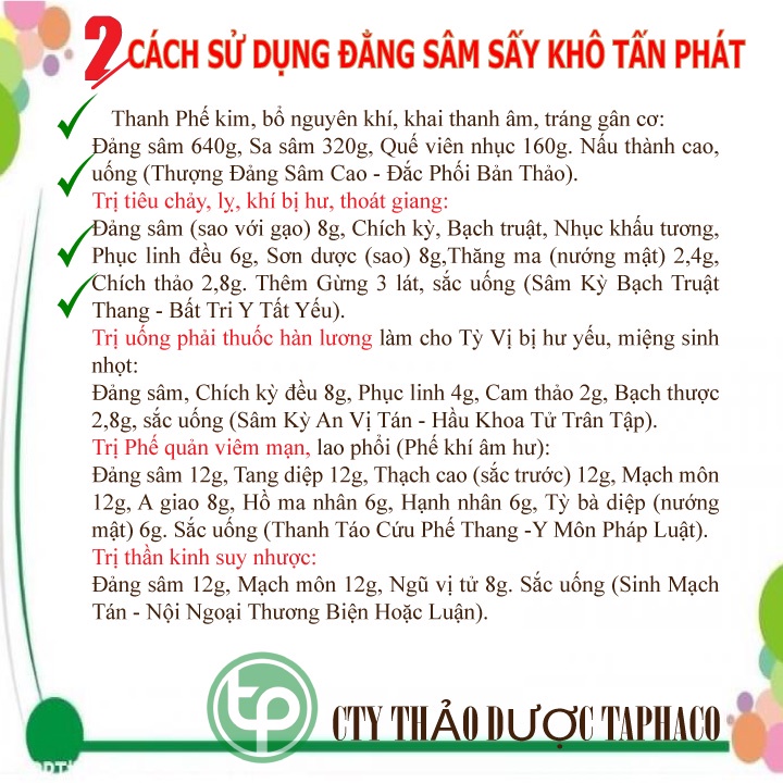 - Đắng sâm  sấy khô - tấn phát