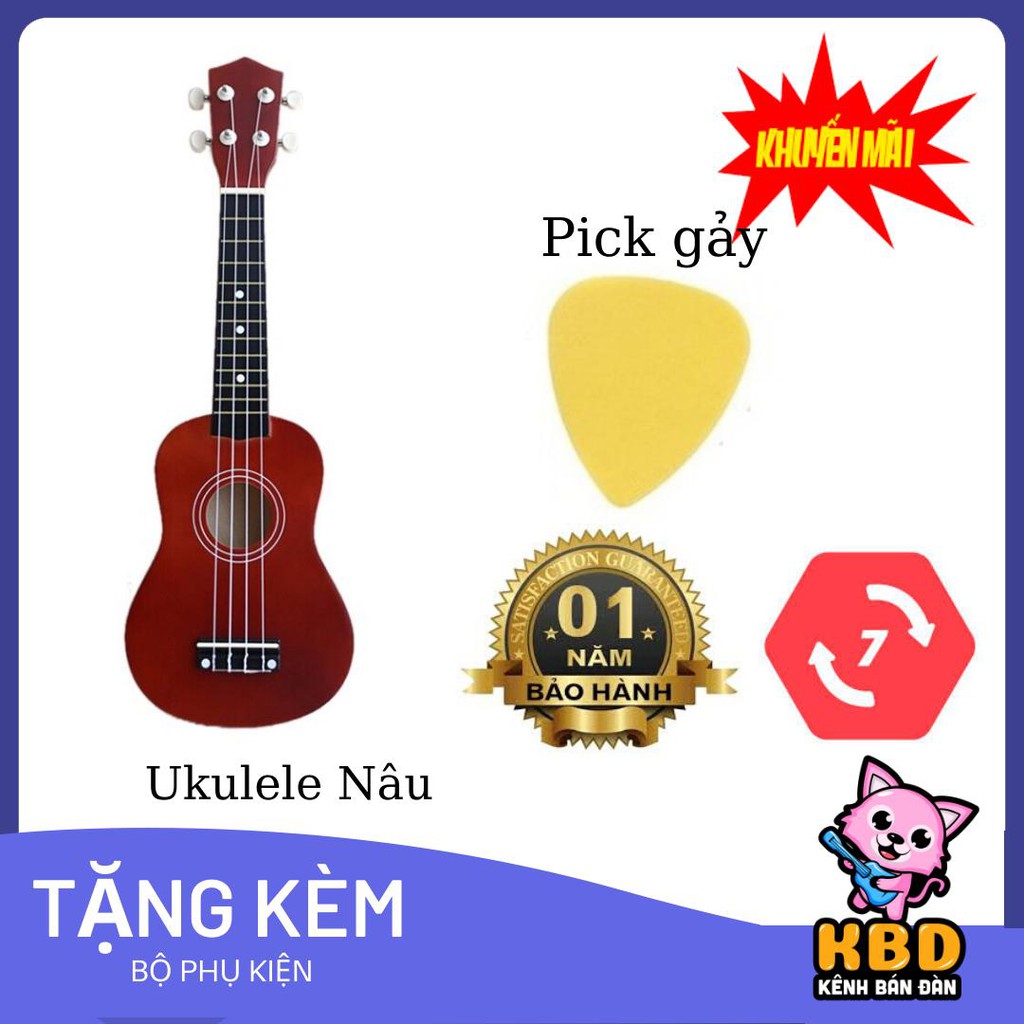 Đàn Ukulele soprano màu KBD 33A15-Xa (Xanh dương)